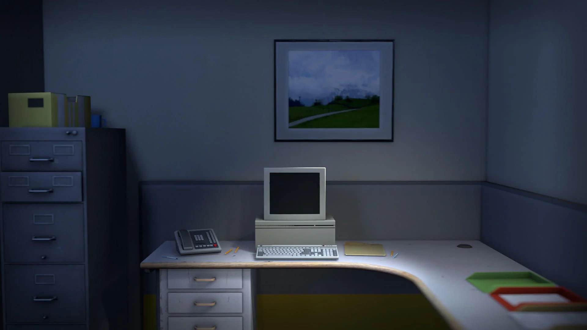 اتاق و کامپیوتر در بازی The Stanley Parable: Ultra Deluxe