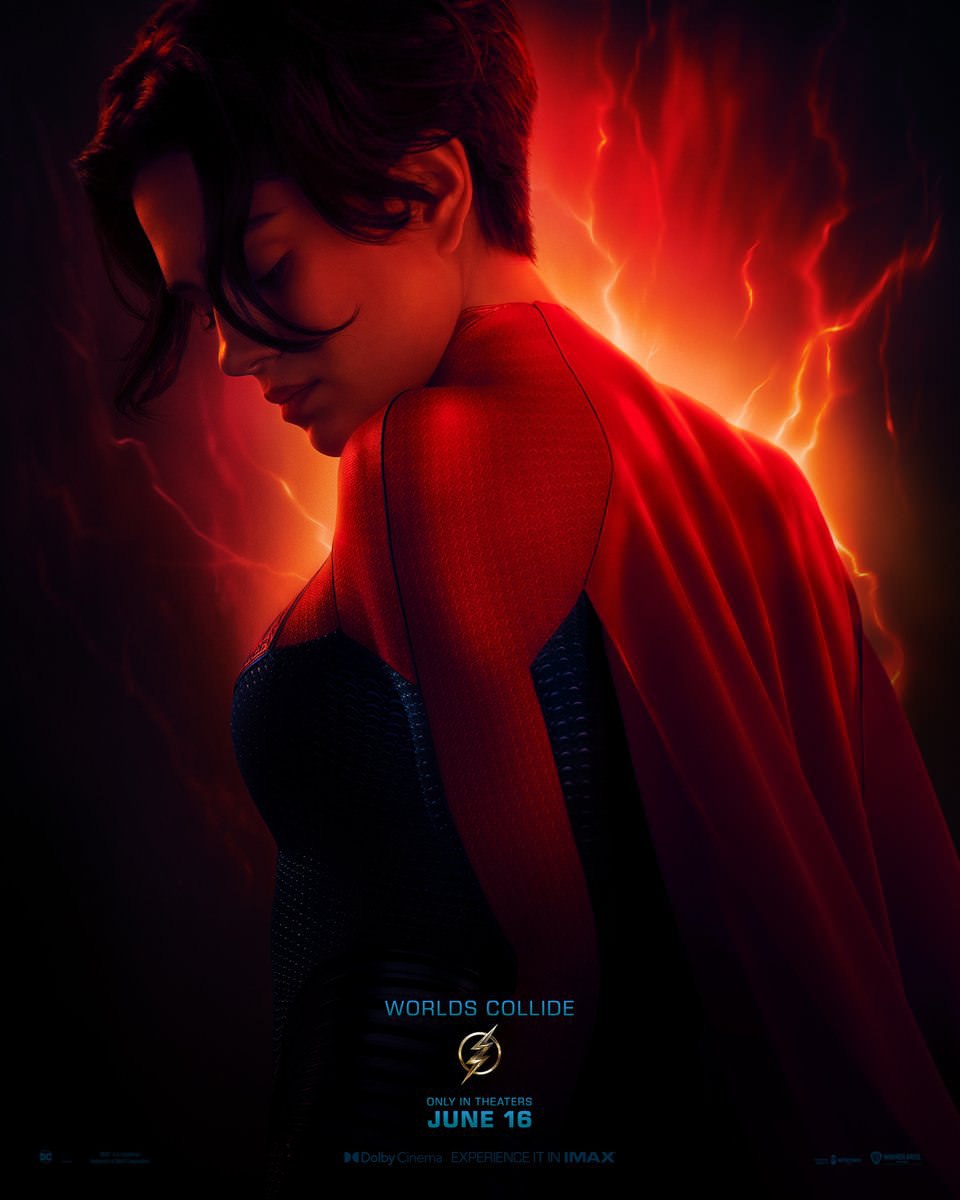 Supergirl با ساشا کال در پوستر شخصیت فیلم The Flash 