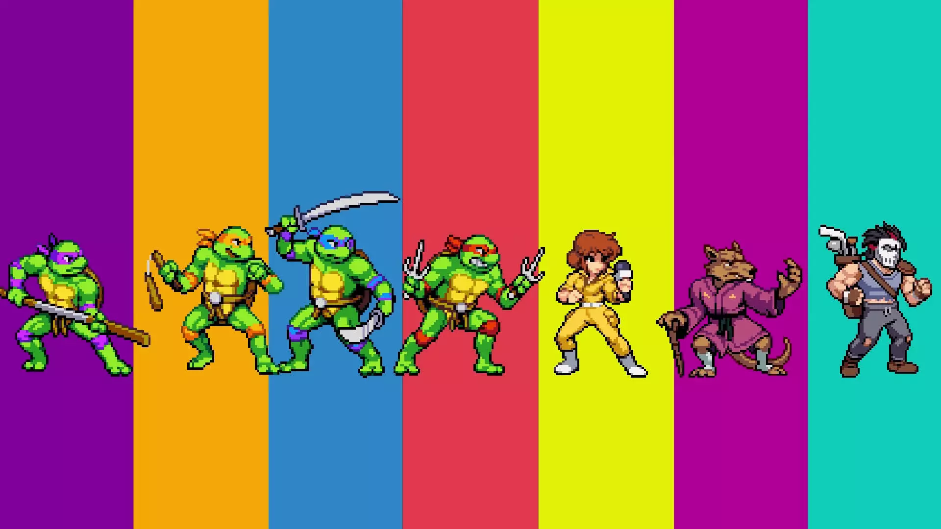هفت شخصیت اصلی بازی Teenage Mutant Ninja Turtles: Shredder’s Revenge