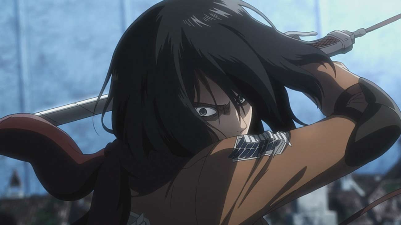 Mikasa combat les géants