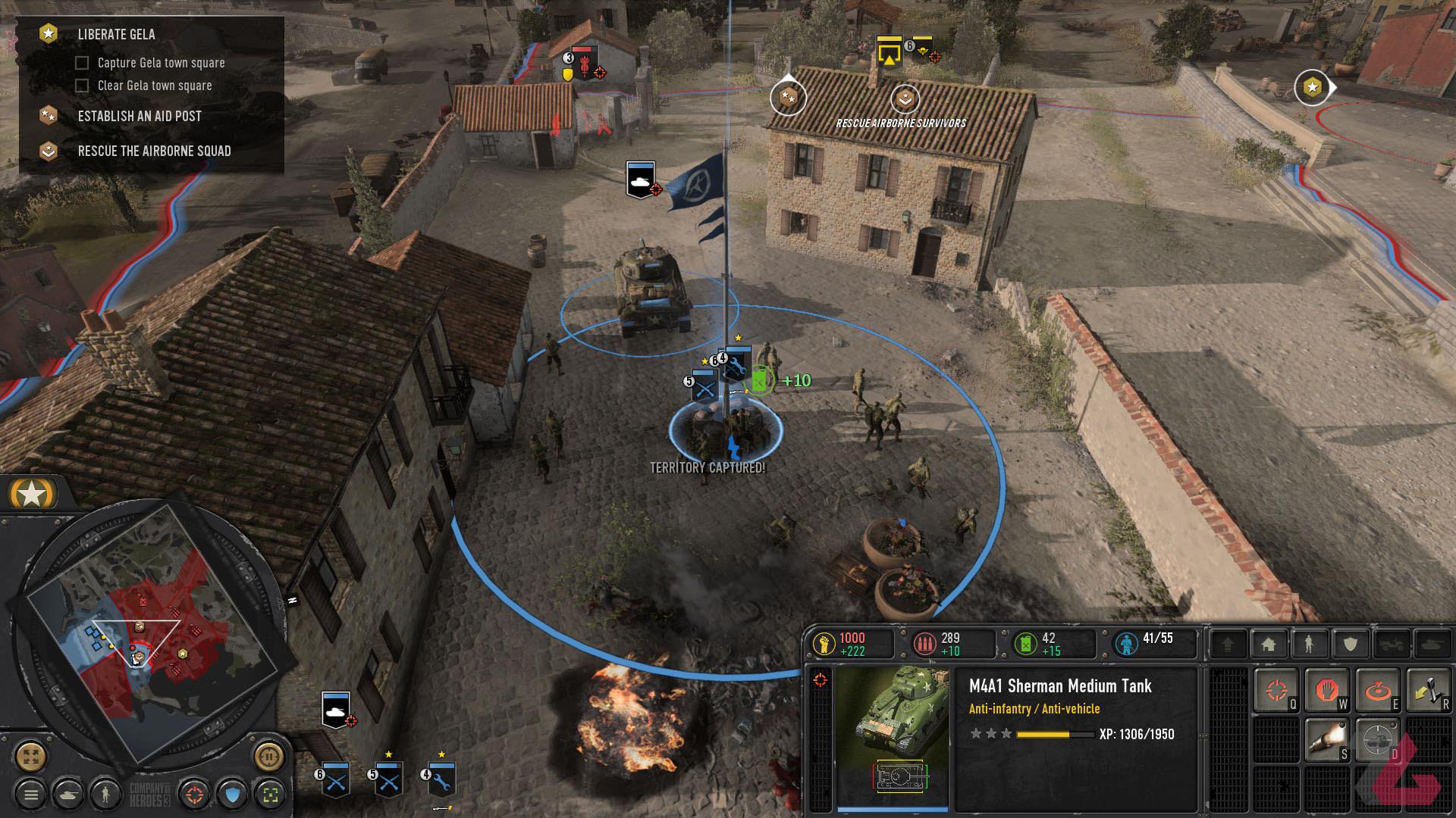Capturer un point stratégique dans le jeu Company of Heroes 3