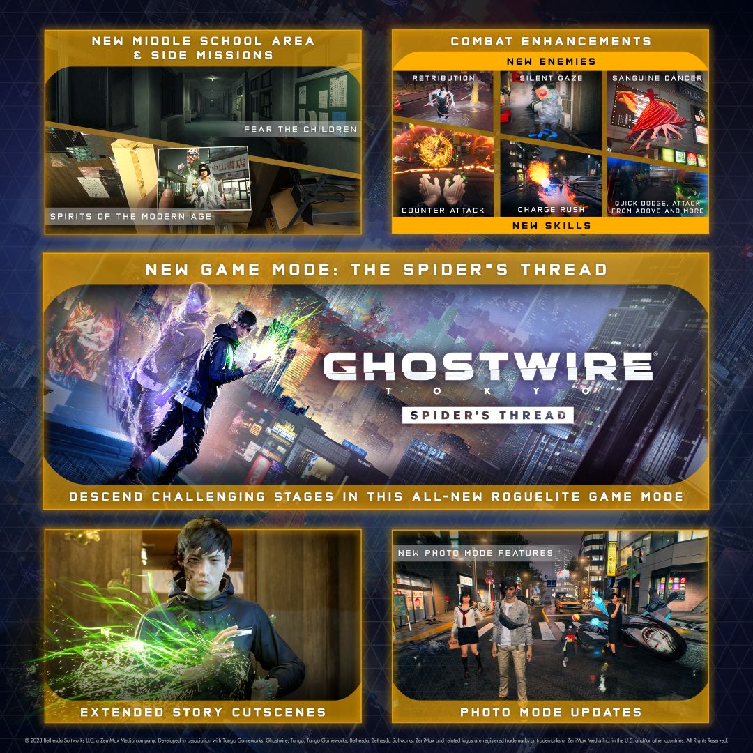 محتوای آپدیت Spider بازی Ghostwire: Tokyo