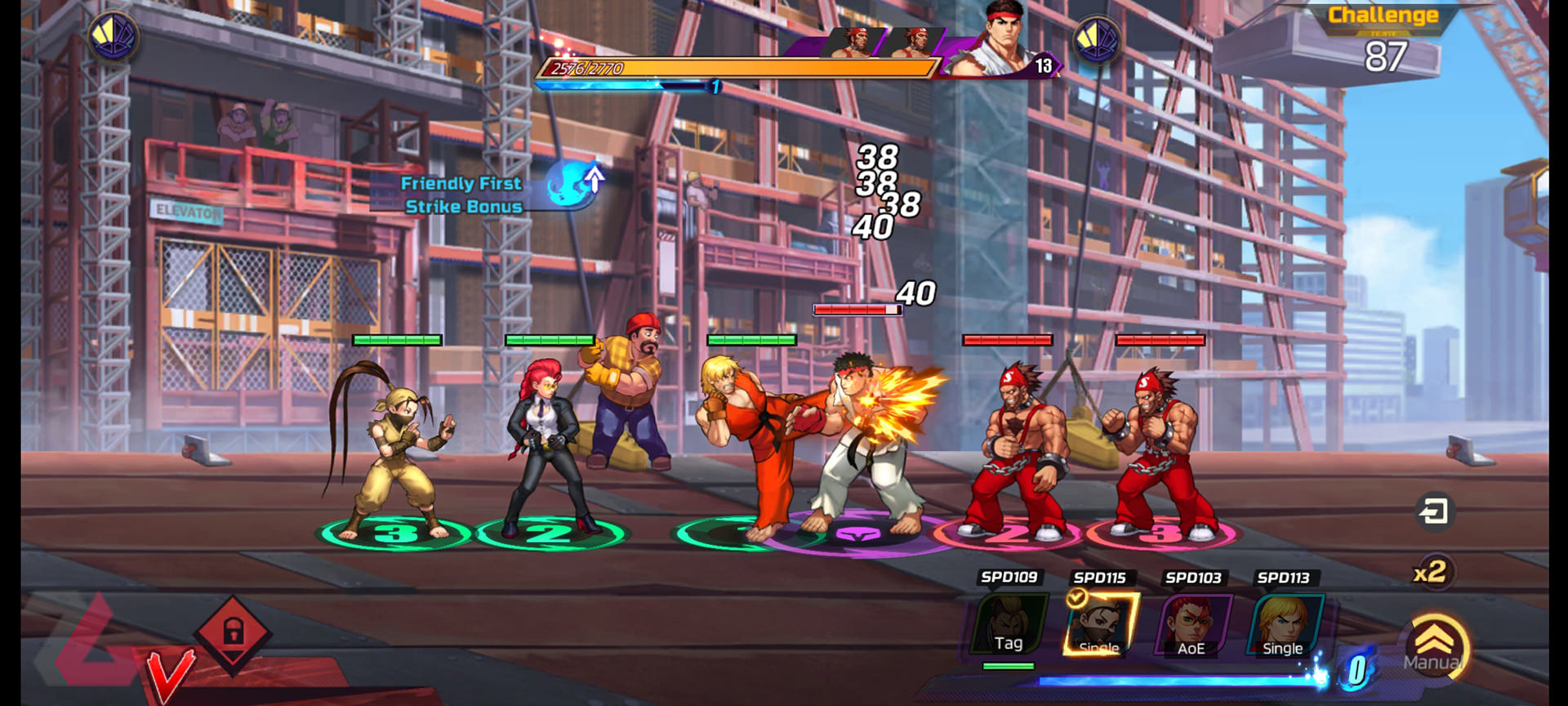 گیم‌پلی مبارزه‌ی بازی Street Fighter: Duel