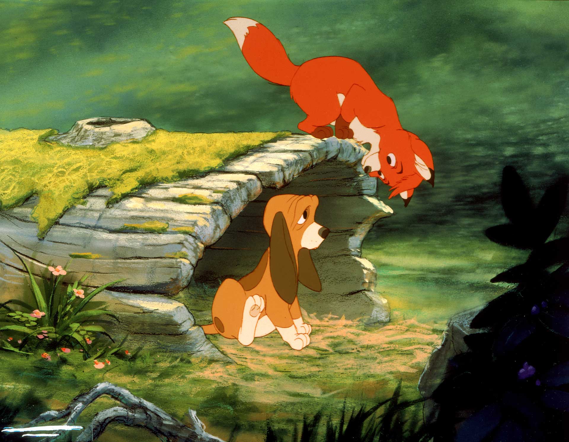 روباه و سگ شکاری در انیمیشن The Fox and the Hound دیزنی