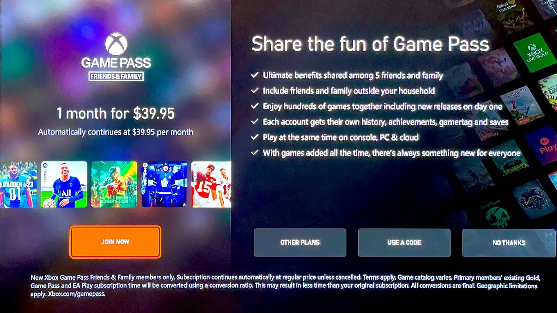 جزئیات طرح Family & Friends سرویس Xbox Game Pass