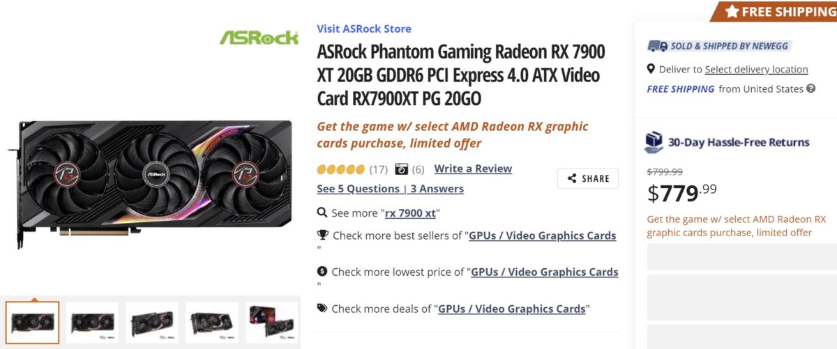 قیمت AMD RX 7900 XT
