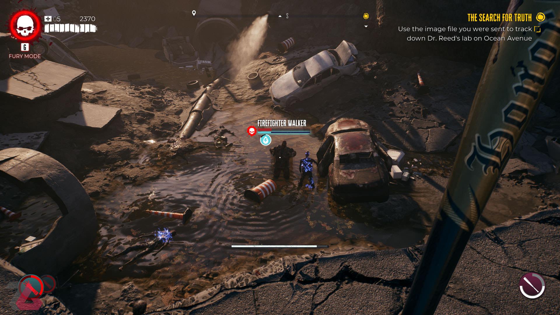 زامبی‌های گرفتار در آب در بازی Dead Island 2