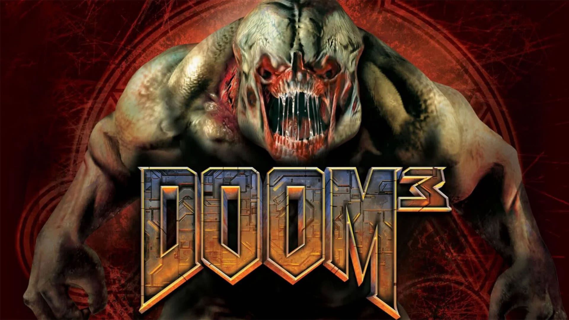 Hell Knight در کنار لوگوی بازی Doom 3