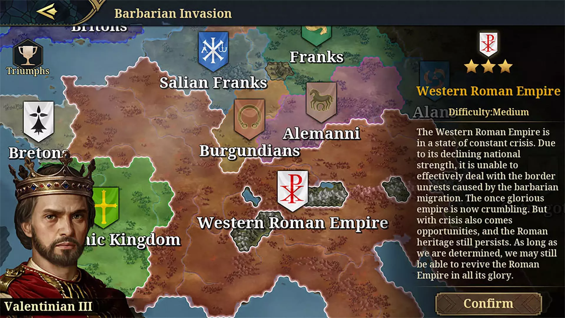 نقشه‌ی اروپا و پرچم‌های کشور‌ها در بازی European War 7: Medieval