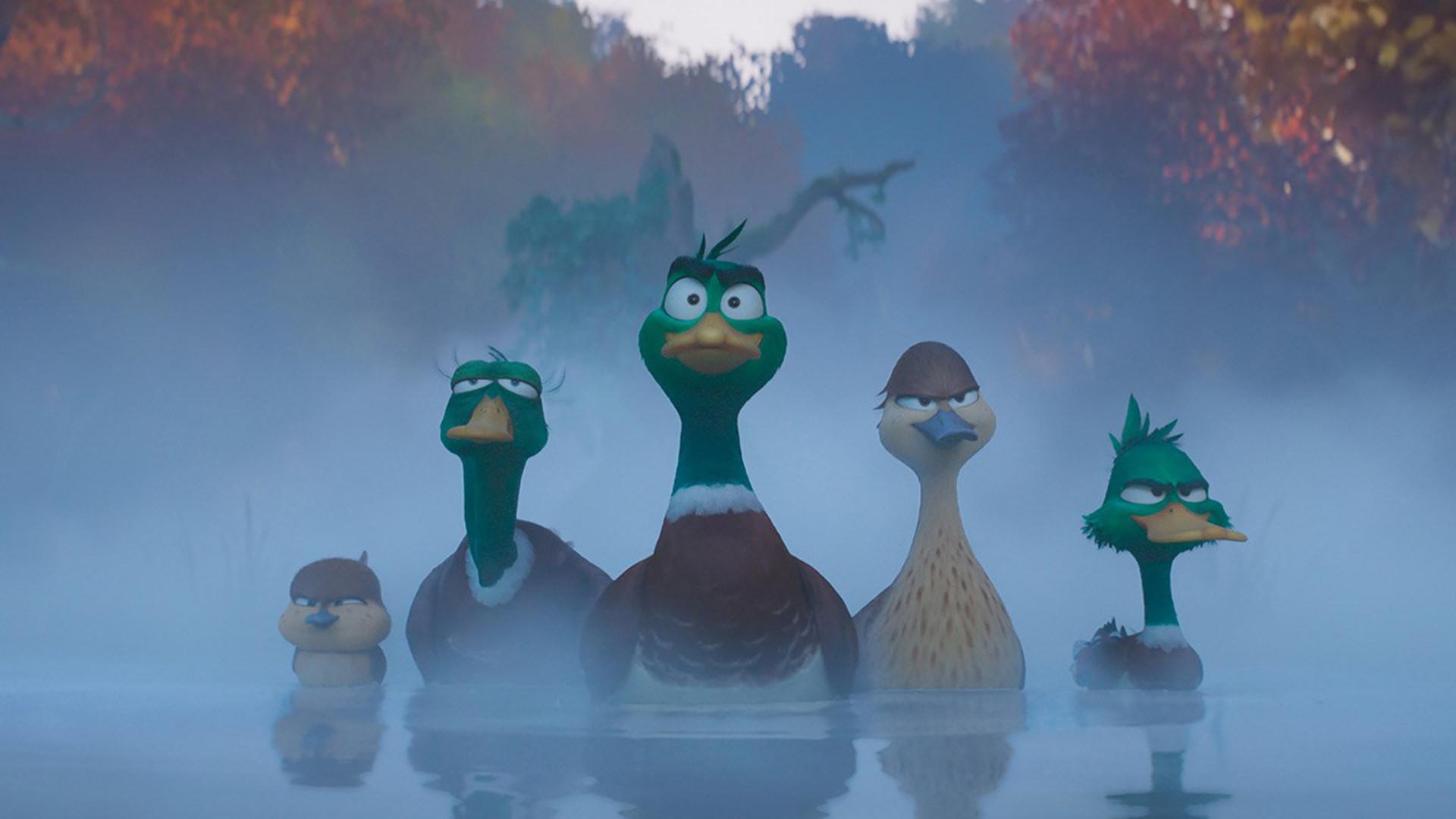 خانواده اردک در حال حرکت روی آب در انیمیشن Migration