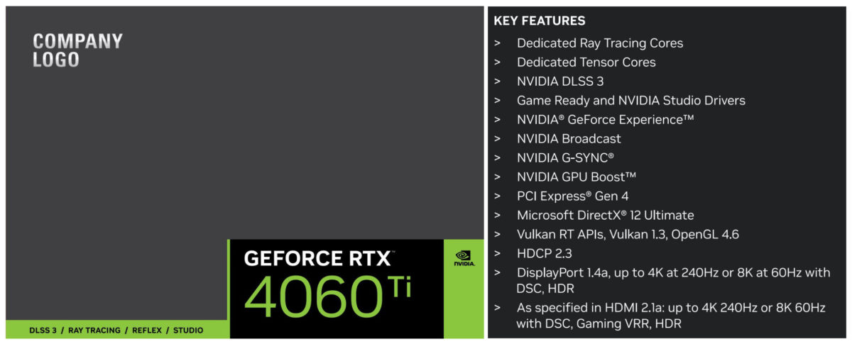 متریال تبلیغاتی بسته بندی کارت گرافیک GeForce RTX 4060 Ti