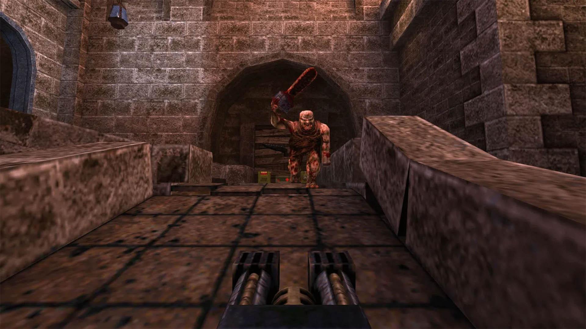 مبارزه با Ogre در بازی Quake
