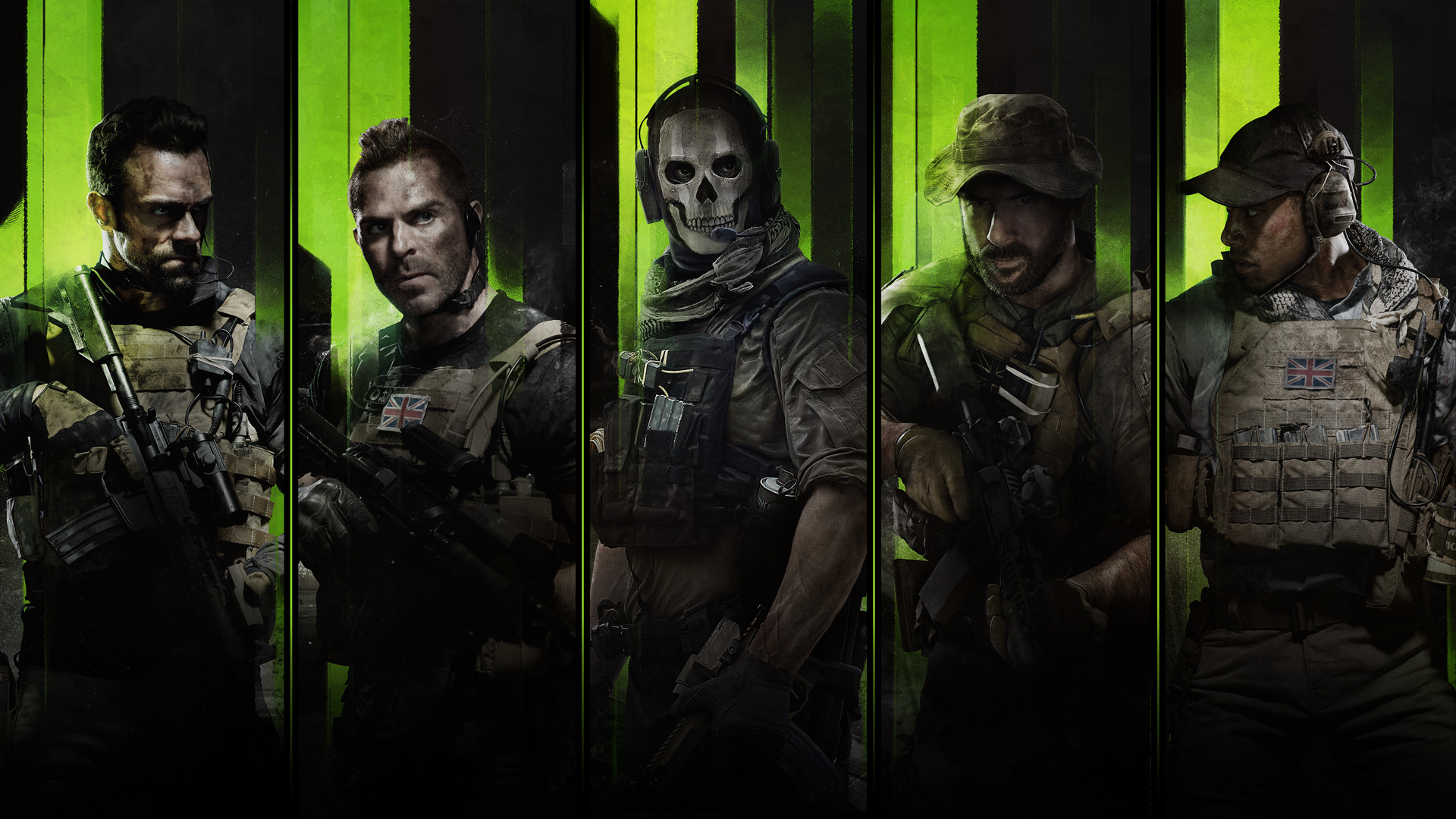 کاپیتان پرایس، گوست، آلخاندرو و سوپ مک‌تاویش در بازی Call of Duty: Modern Warfare 2