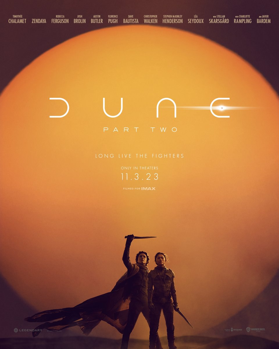 تیموتی شالامی و زندیا در اولین پوستر فیلم Dune 2