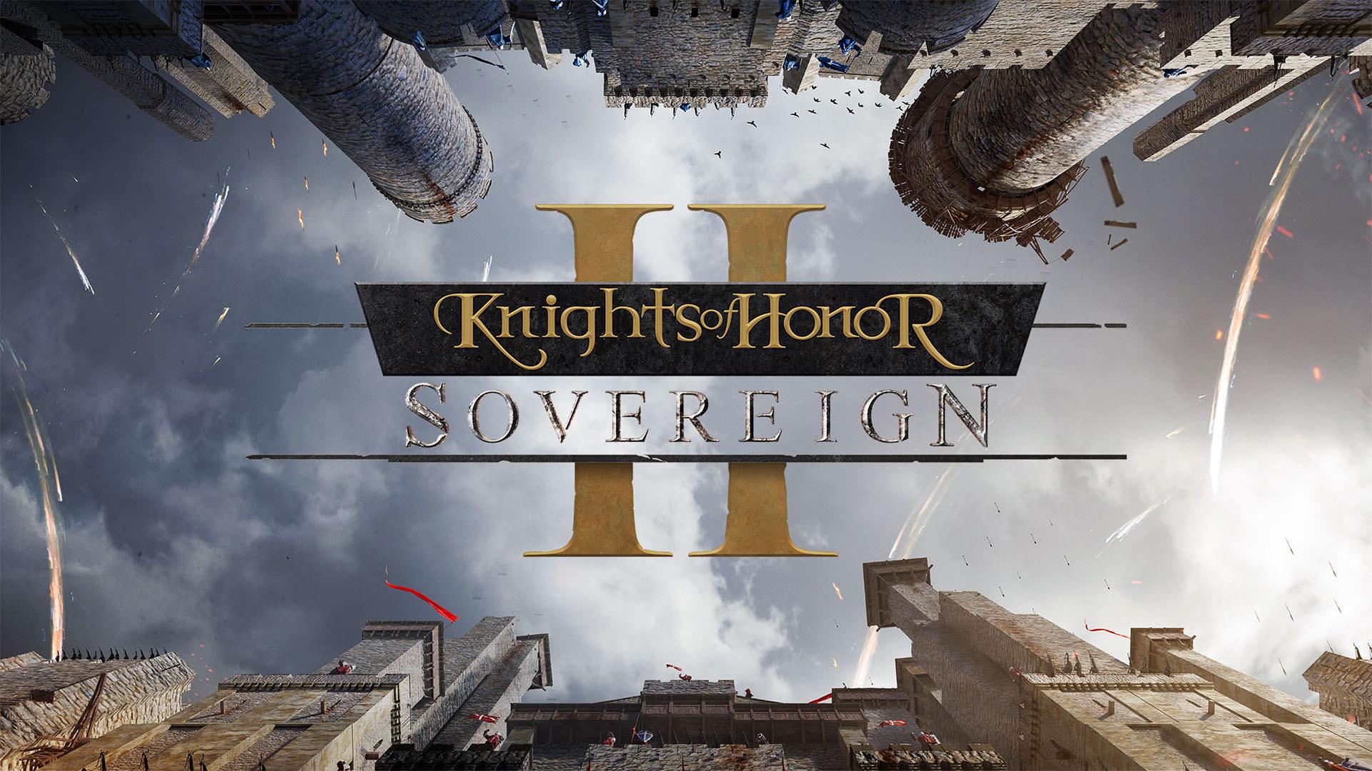 لوگوی بازی Knights of Honor II: Sovereign در میان قلعه‌ها