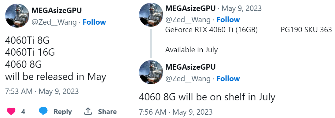 اخبار GeForce RTX 4060 Ti 8GB