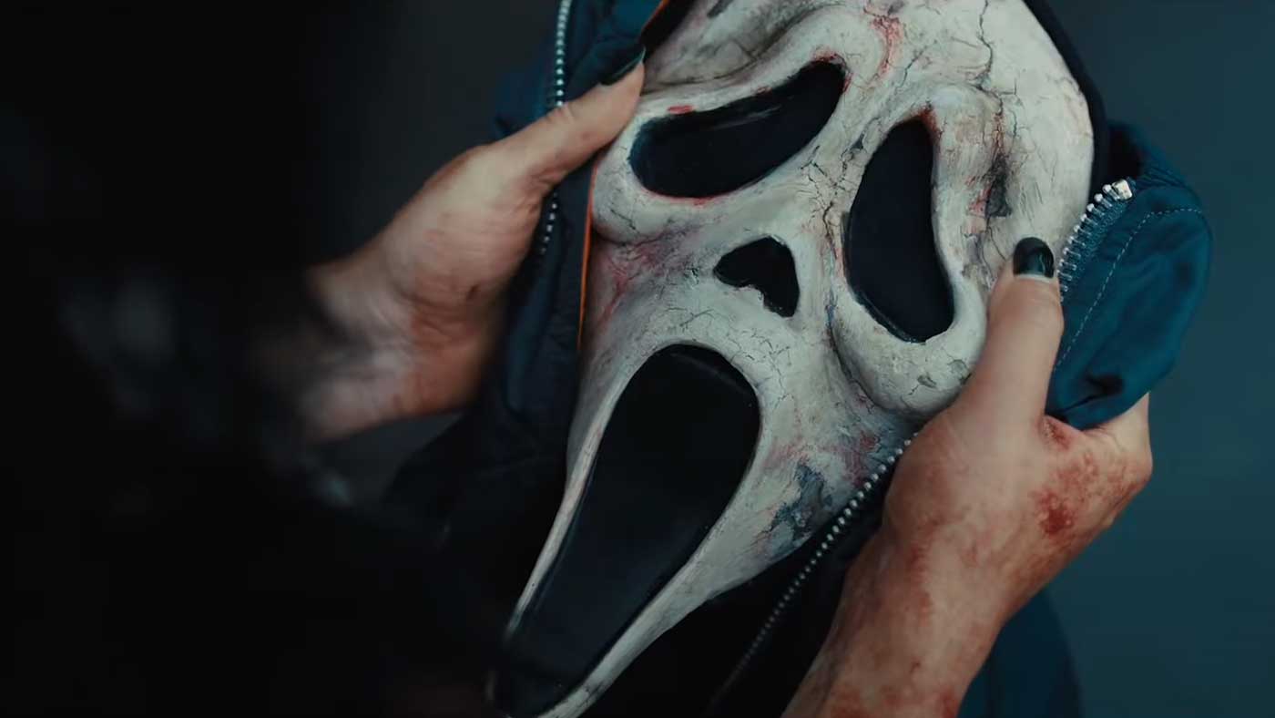 ماسک خونین و آسیب‌دیده گوست فیس در فیلم Scream 6