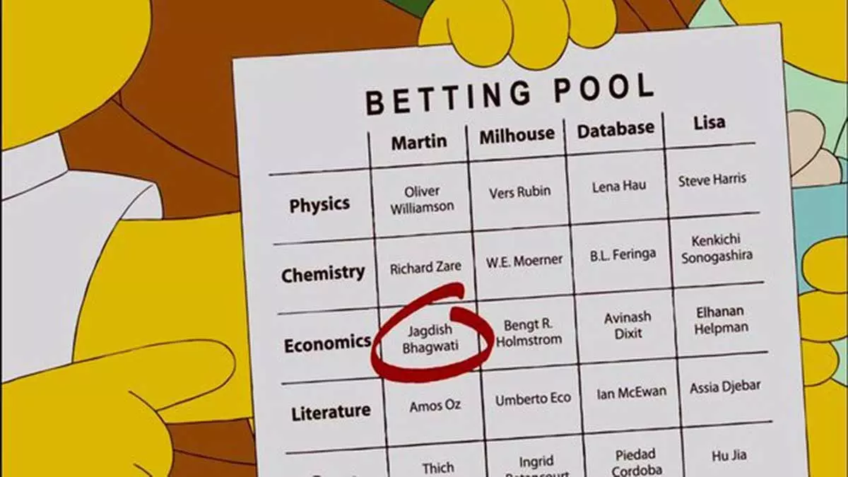 پیشگویی برنده جایزه نوبل در سریال سیمپسون ها (انیمیشن The Simpsons)