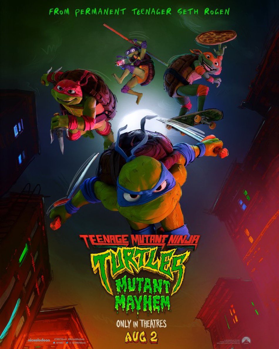 پوستر کاراکترهای انیمیشن Teenage Mutant Ninja Turtles: Mutant Mayhem 