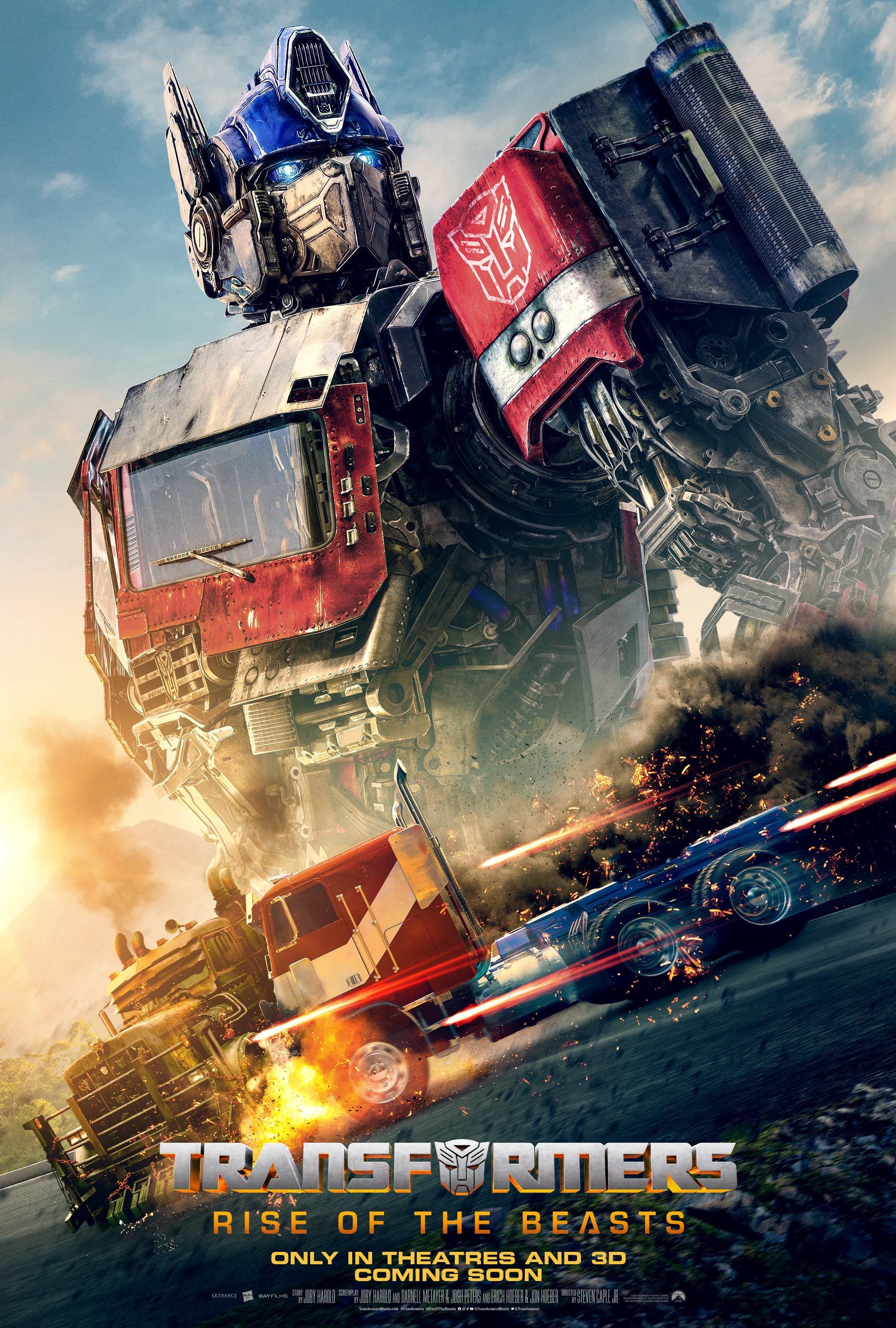 پوستر آپتیموس پرایم در فیلم Transformers: Rise of the Beasts