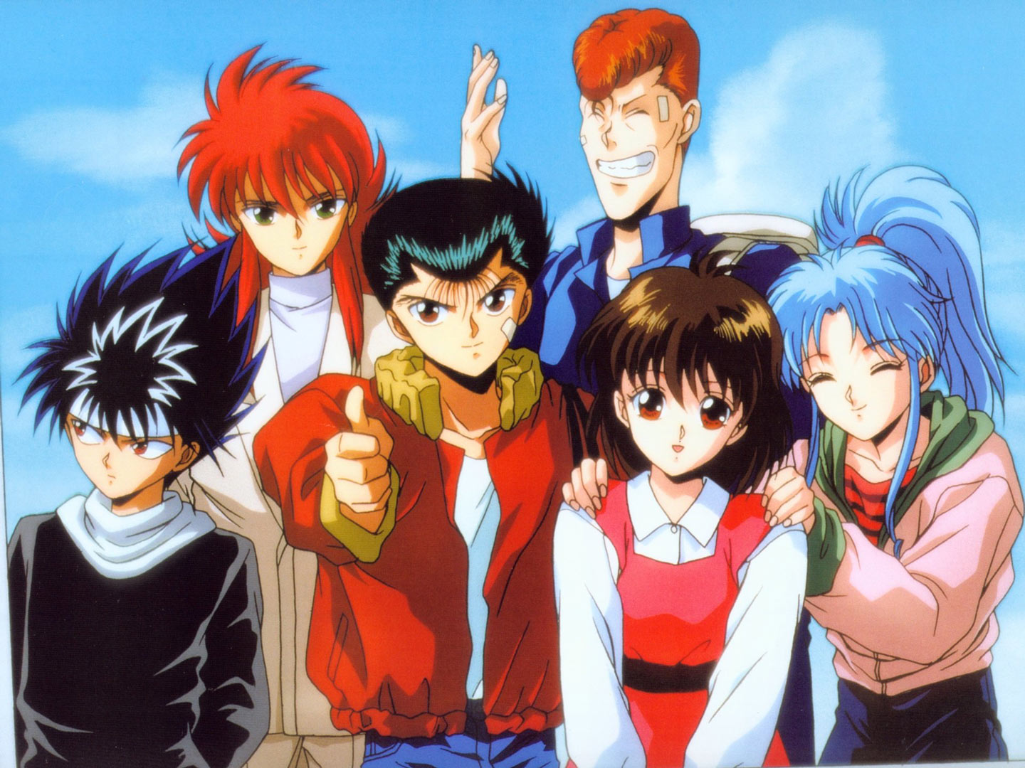 The main characters of the anime Yoyo Hakusho
