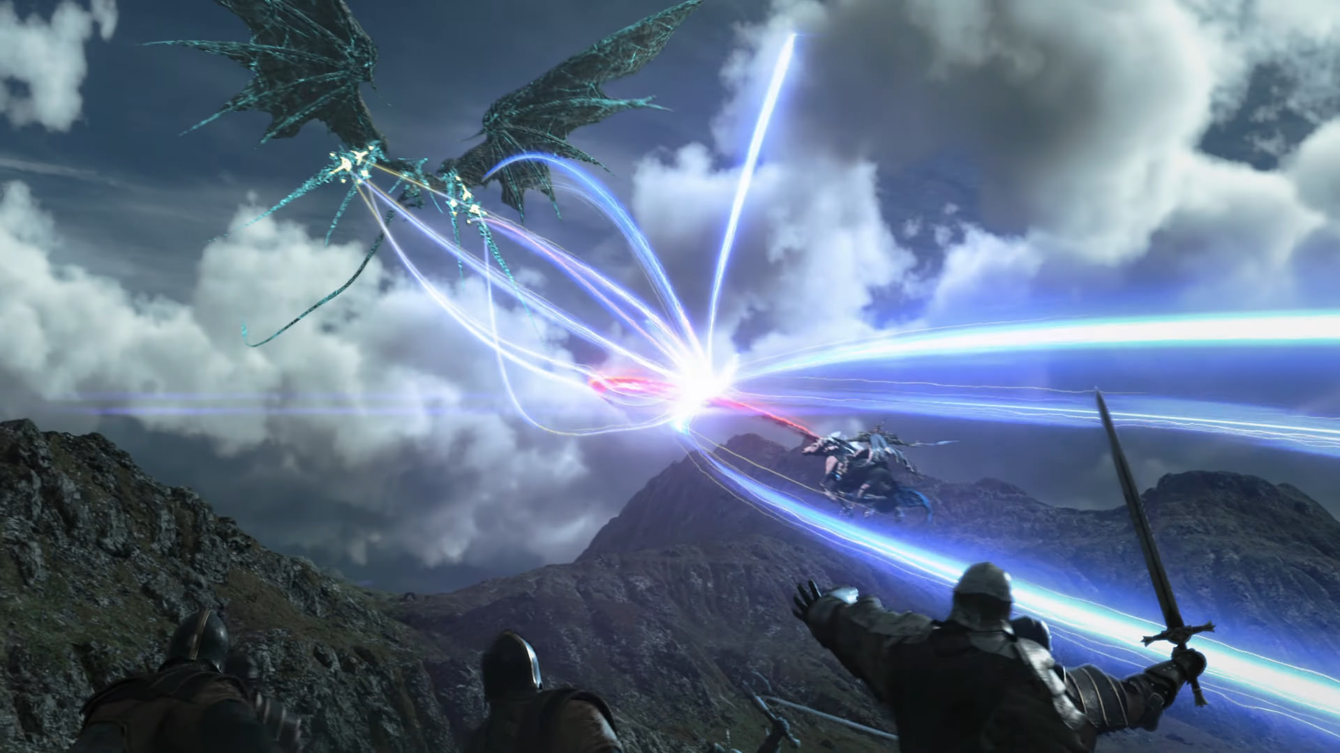 مبارزه دو باس فایت و انفجار نور در بازی Final Fantasy 16