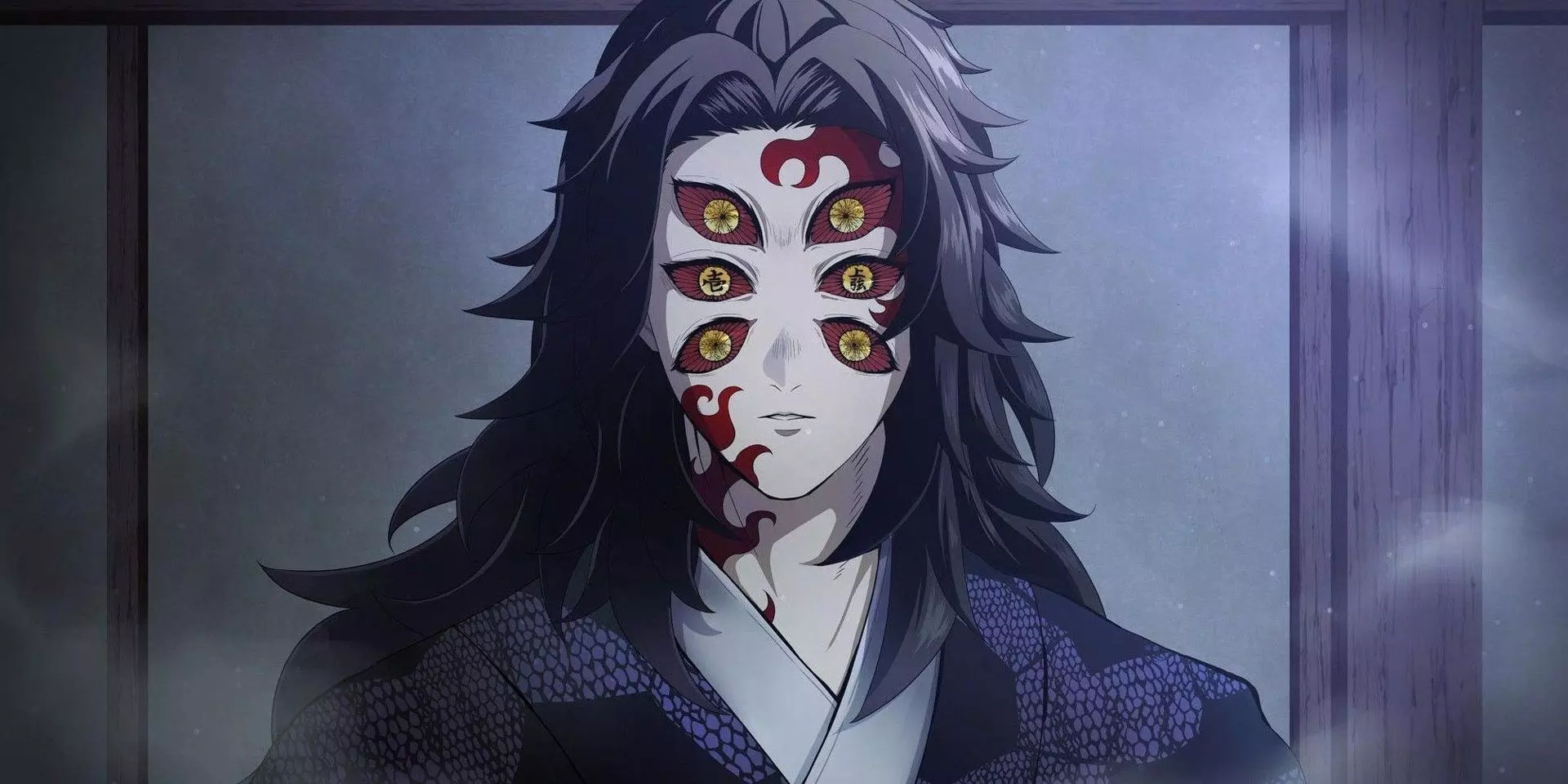 Kokoshibu Demon L'un des meilleurs Kizukis sous le commandement de Mozan avec trois paires d'yeux