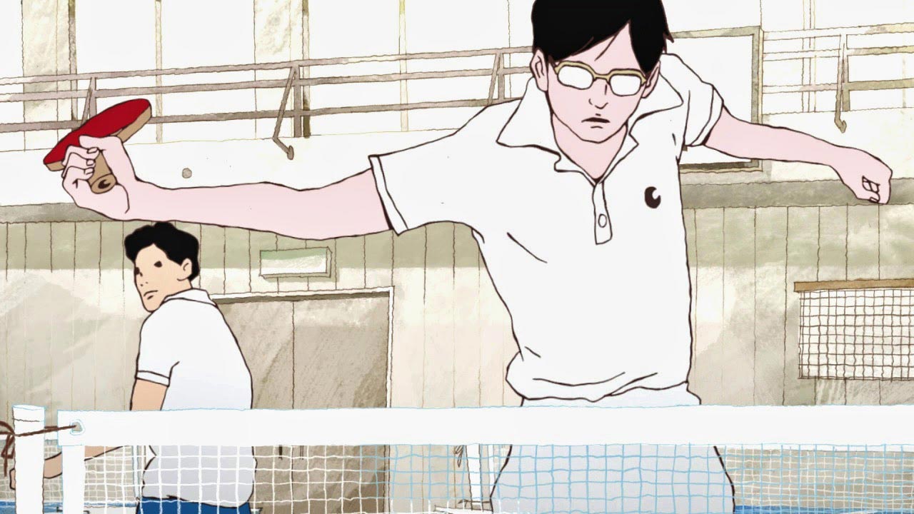 A man playing ping pong in the ping pong anime