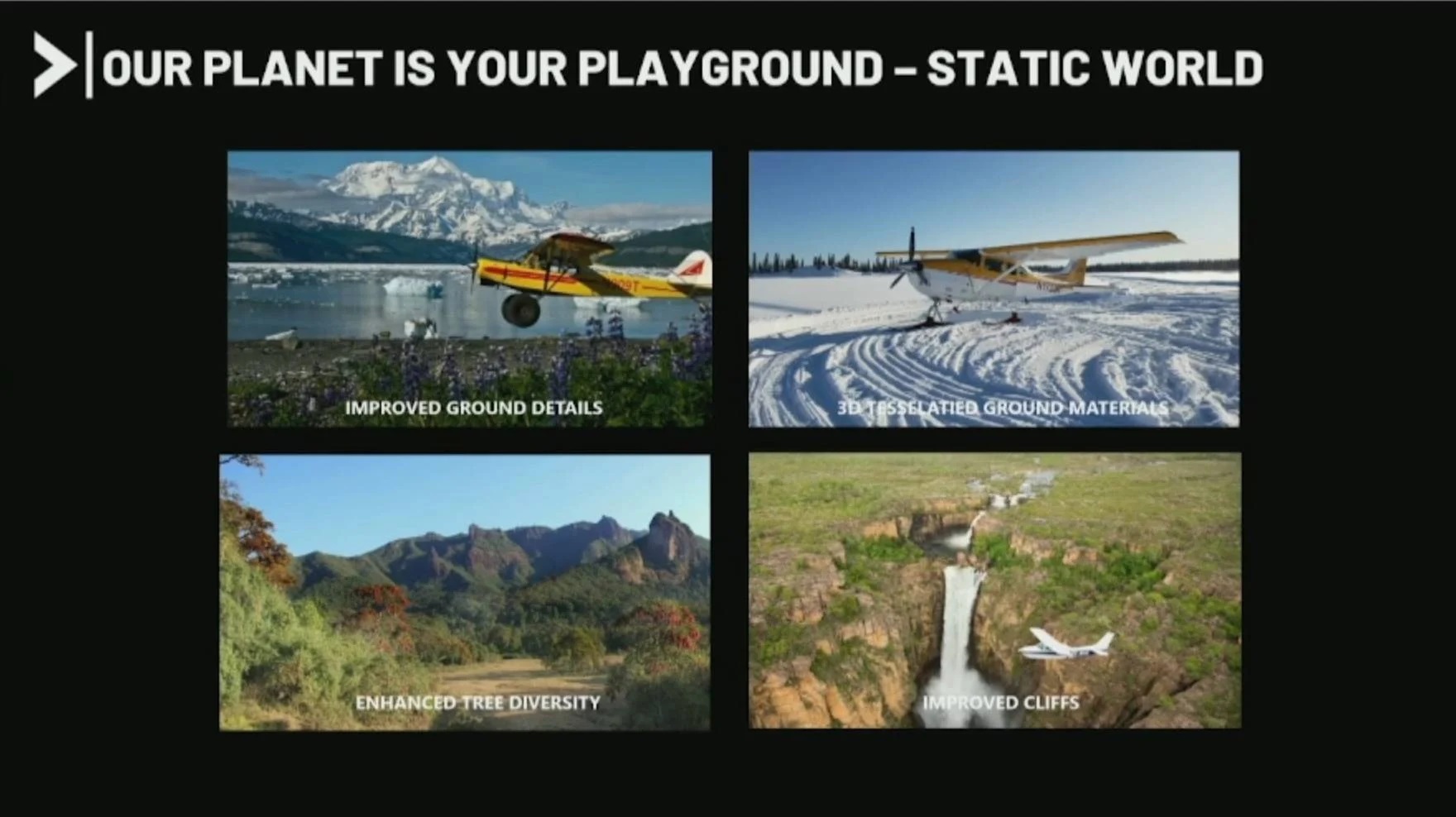 جزئیات دنیای ایستا در Microsoft Flight Simulator