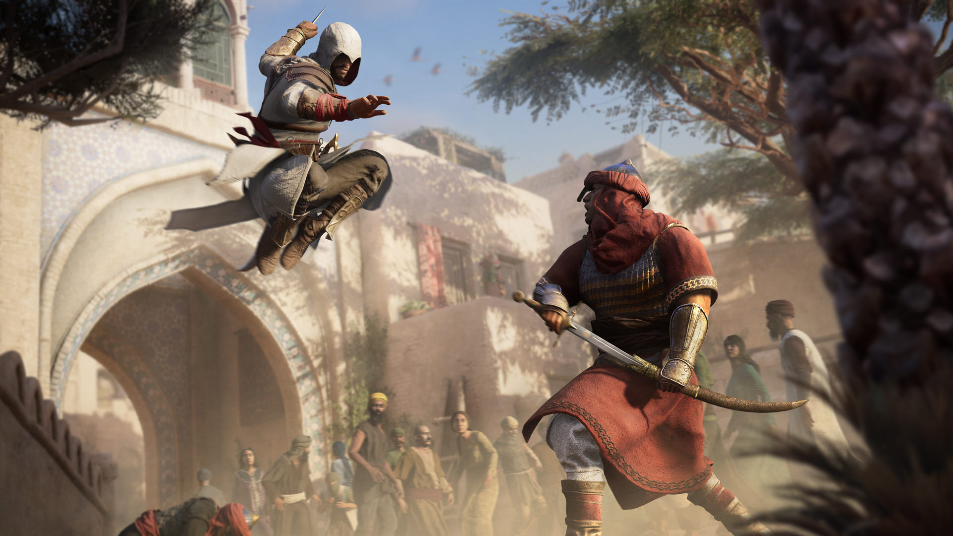 تلاش برای کشتن یک سرباز با خنجر مخفی در Assassin's Creed Mirage