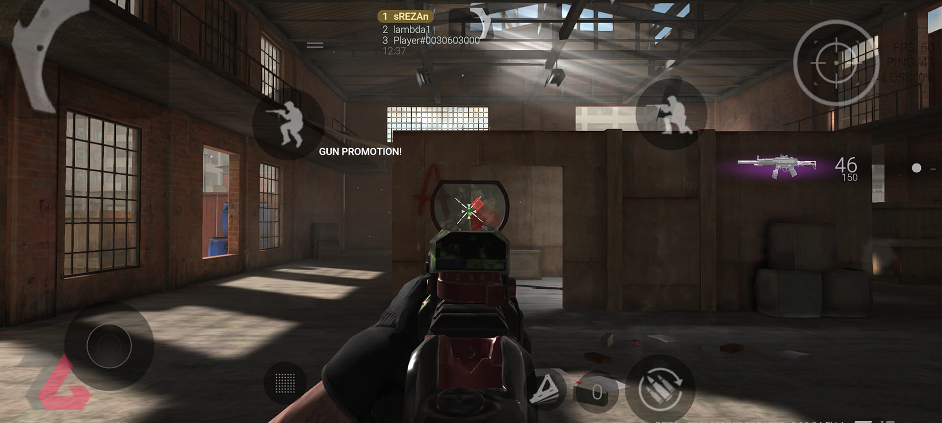 نشانه گیری و تیراندازی در بازی موبایل Combat Master