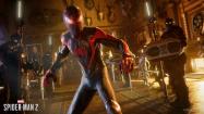مایلز مورالس در میان دشمنان در بازی Marvel’s Spider-Man 2