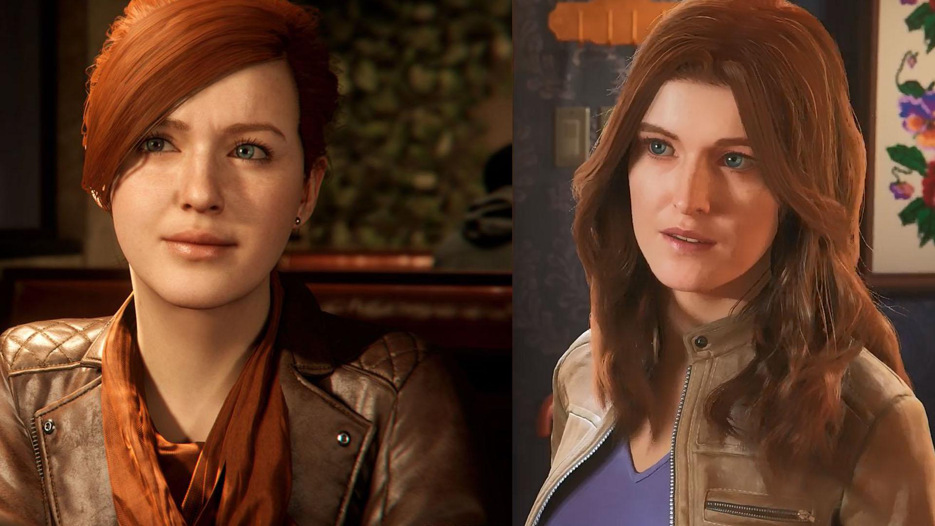 تفاوت چهره مری جین در بازی اسپایدرمن ۱ و اسپایدرمن ۲