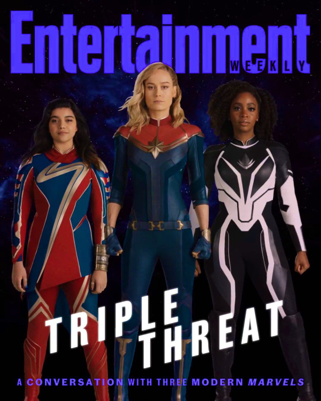 جلد شماره جدید مجله EM از فیلم The Marvels