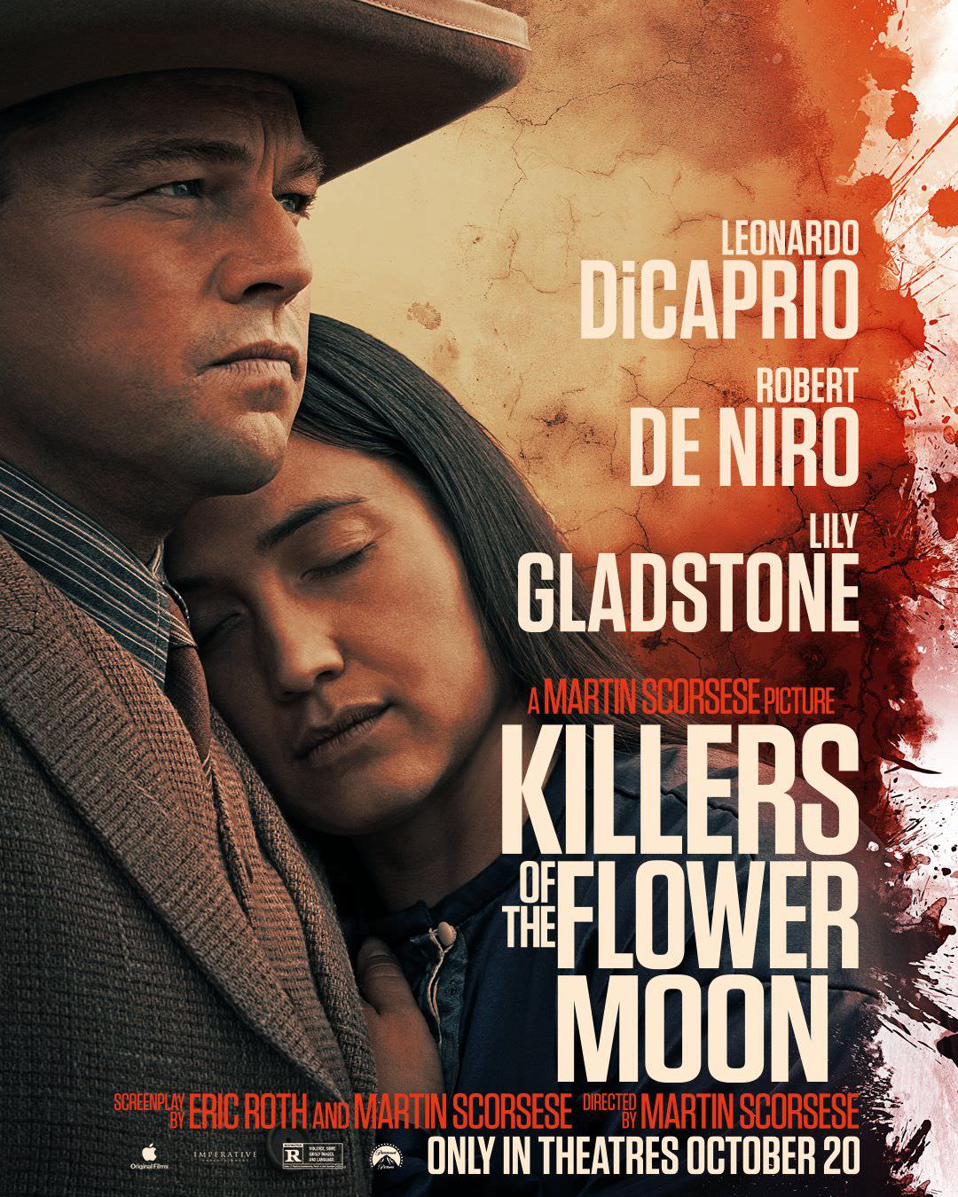 لئوناردو دی کاپریو و لیلی گلداستون در پوستر جدید فیلم Killers of the Flower Moon