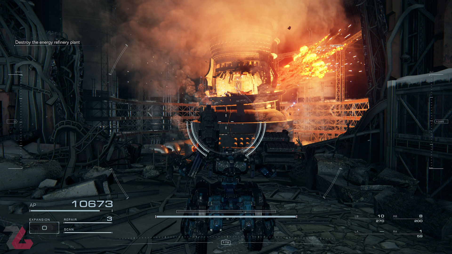 انفجار و انجام اهداف در بازی Armored Core 6