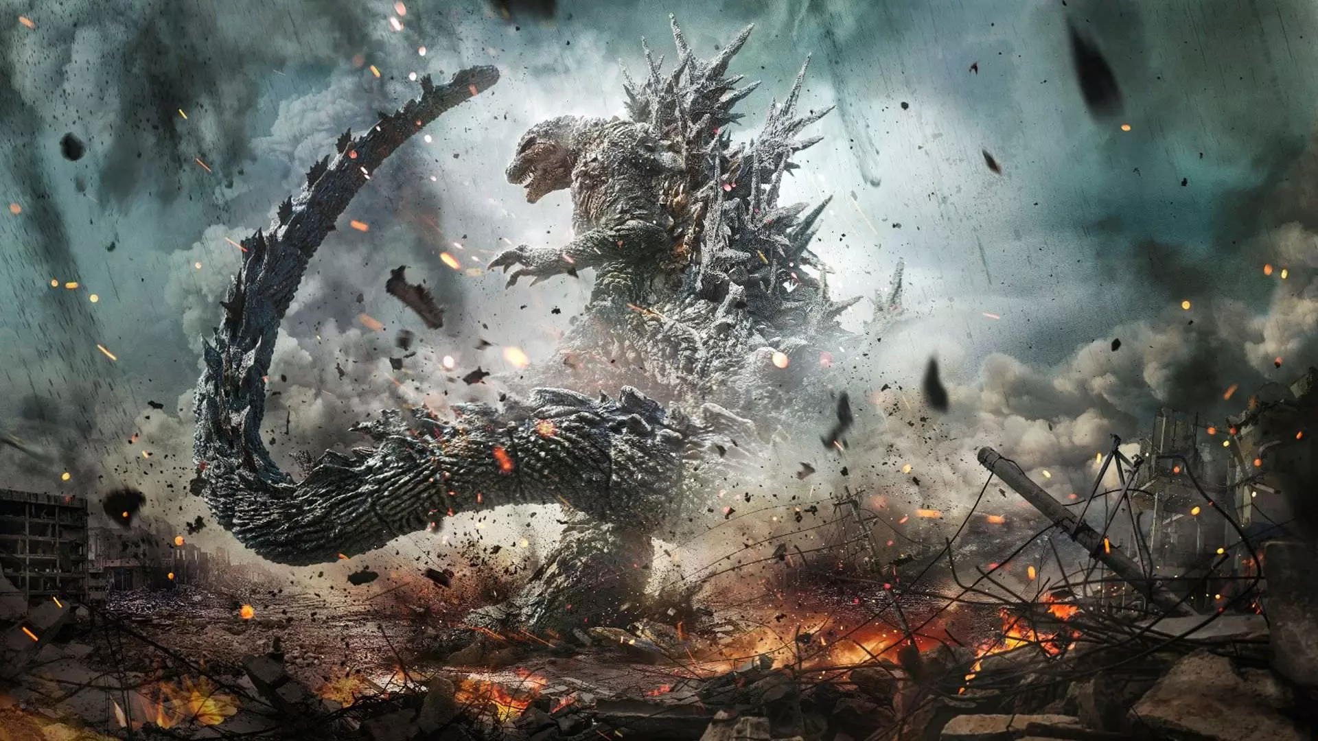 گودزیلا در حال استفاده از نفس اتمی مرگبارش در تصویر جدید فیلم Godzilla Minus One