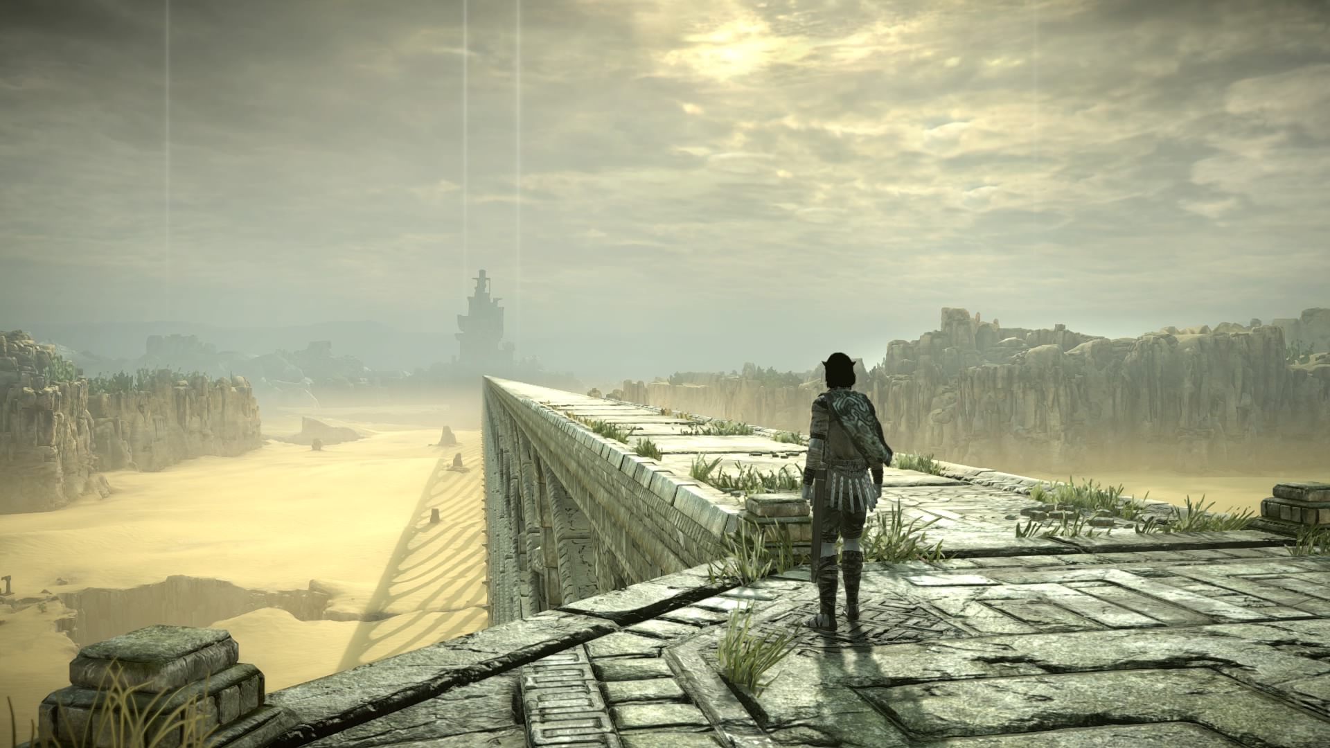 بر فراز پل ورودی سرزمین ممنوعه بازی Shadow Of The Colossus