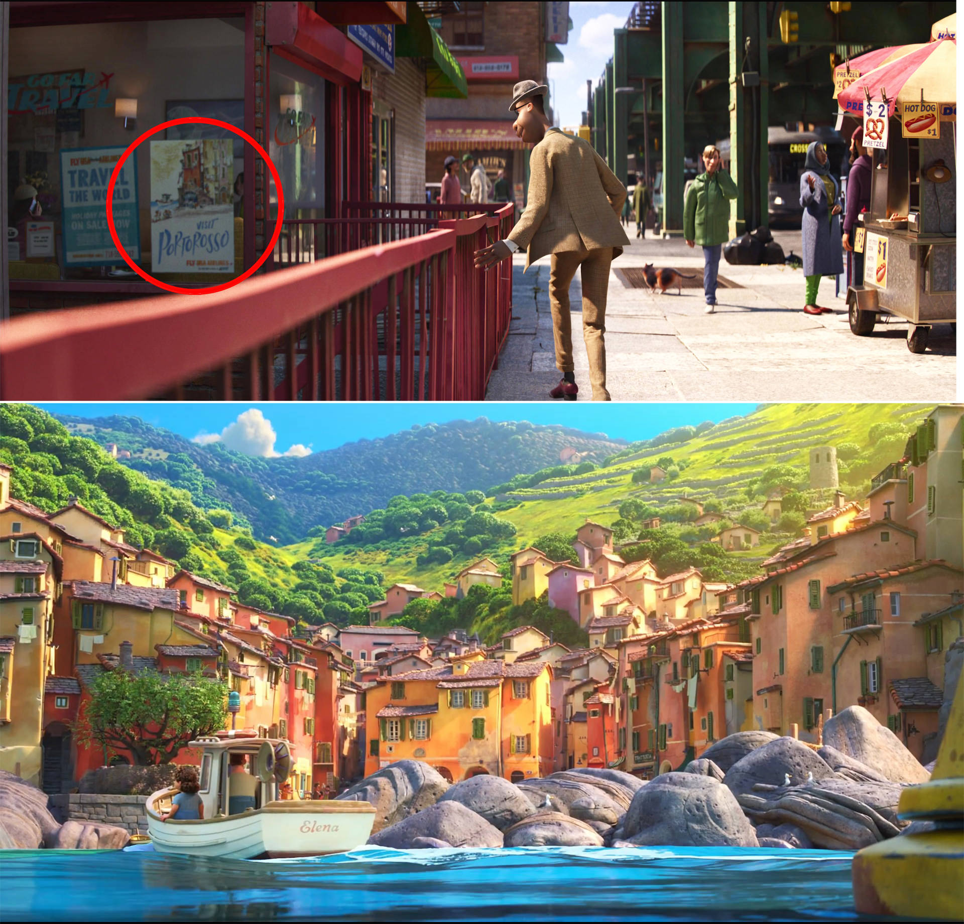 شهر بندری پورتوراسو در انیمیشن لوکا