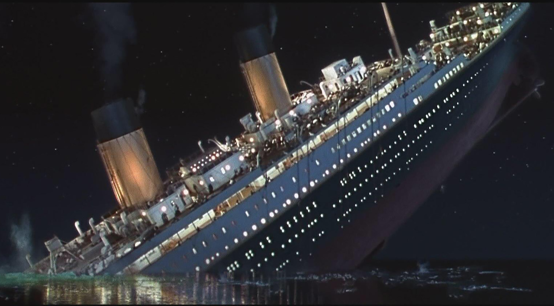غرق شدن کشتی تایتانیک در فیلم Titanic