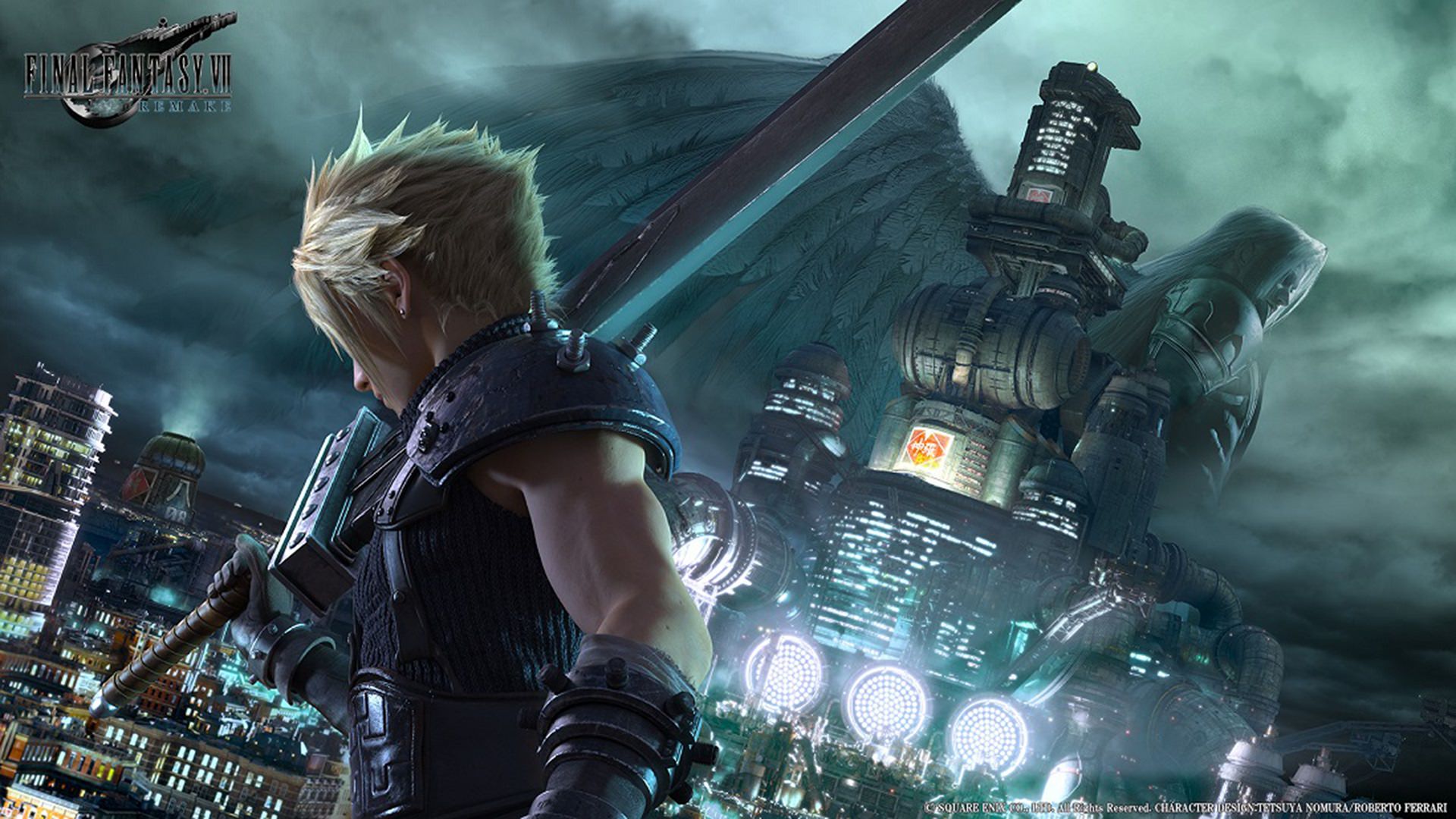 کلاود در منظره شهر میدگار Final Fantasy 7 Remake