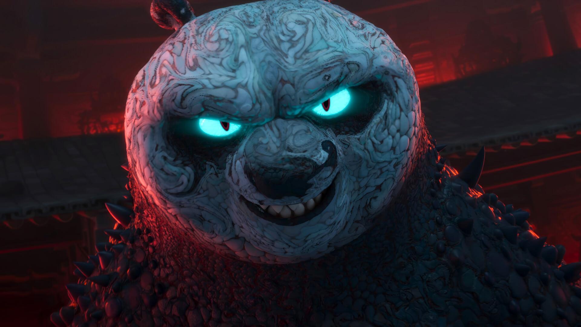 چهره ترسناک پو در انیمیشن Kung Fu Panda 4