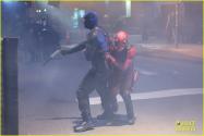مبارزه دردویل و بولزآی در پشت صحنه فیلمبرداری سریال Daredevil: Born Again 