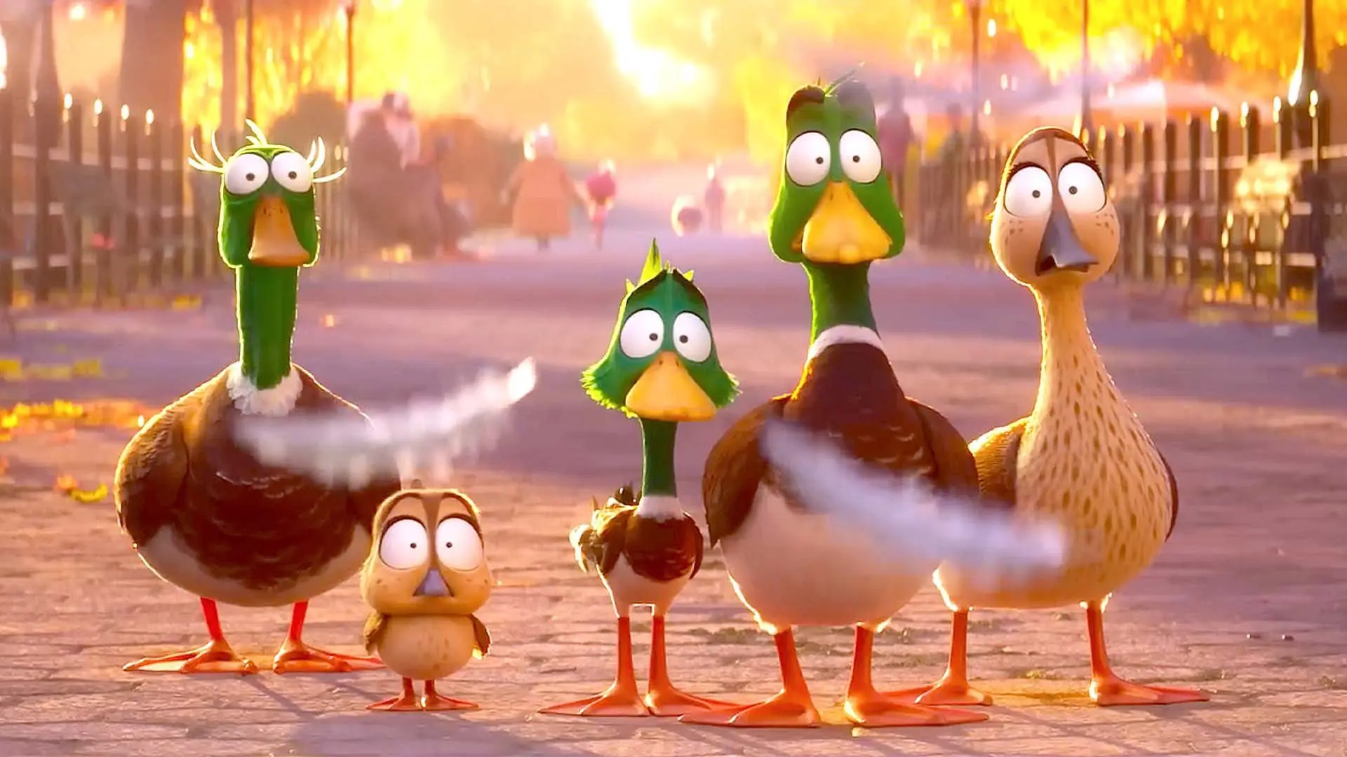 خانواده اردکها در انیمیشن مهاجرت با چهرهای متعجب