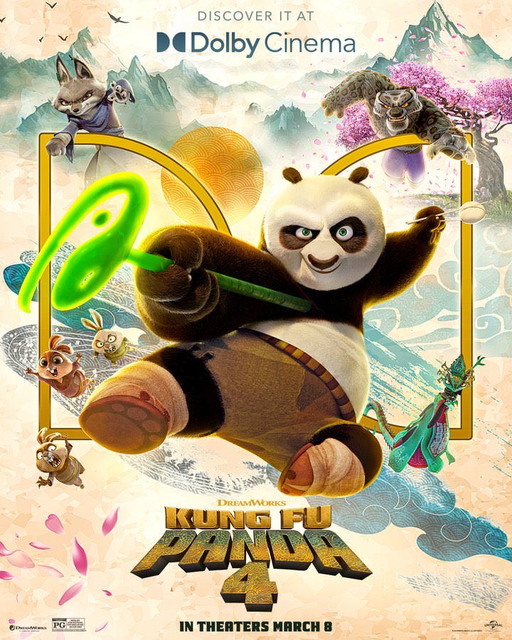 پوستر دالبی سینما انیمیشن Kung Fu Panda 4