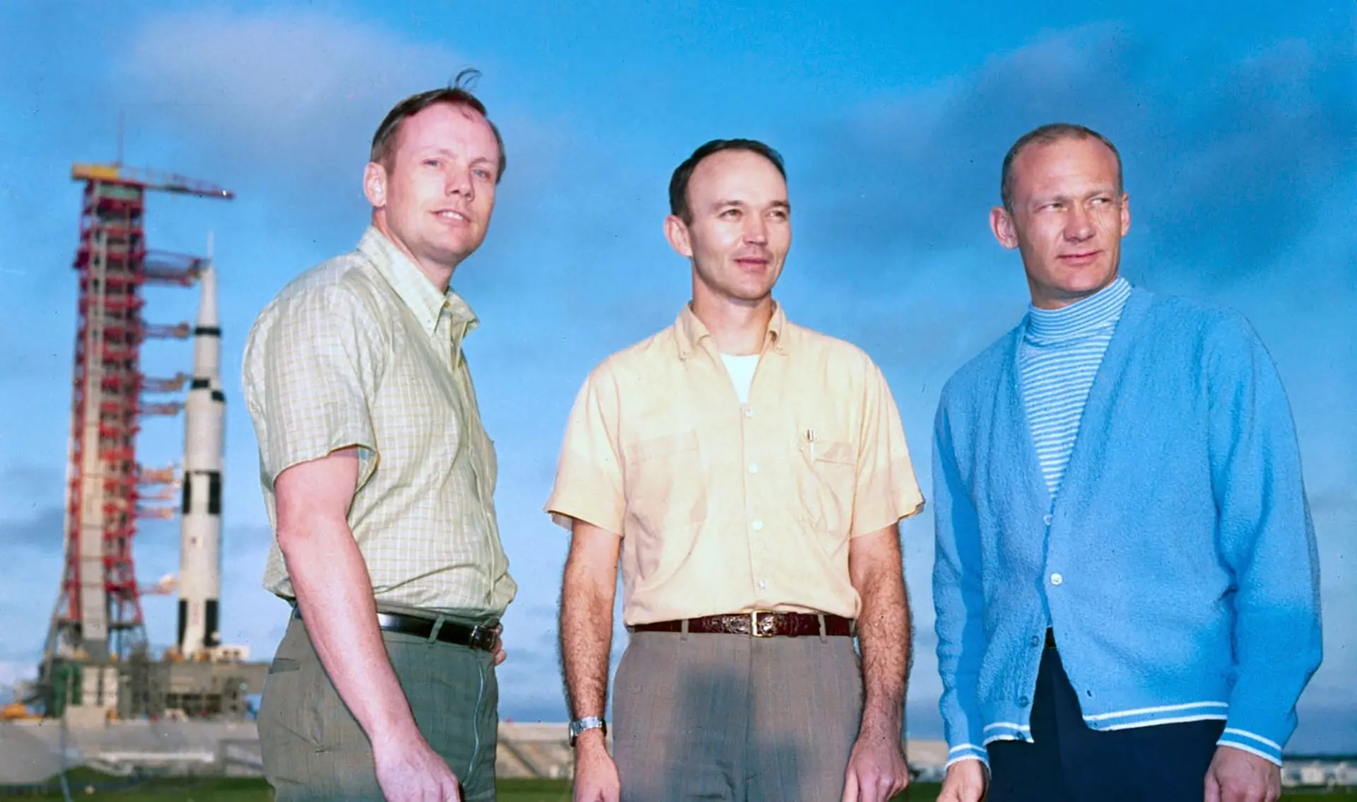 نیل آرمسترانگ، باز آلدرین و مایکل کالینز، فضانوردان آپولو ۱۱