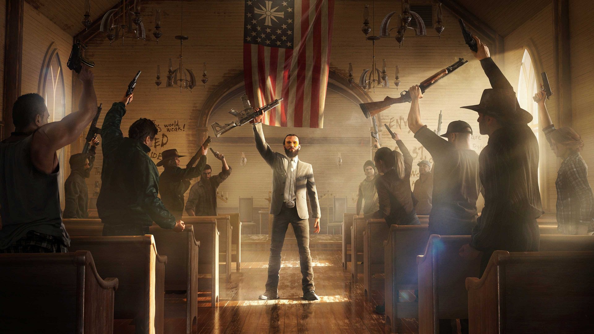 مراسم مذهبی جوزف سید و سربازانش در کلیسای Far Cry 5