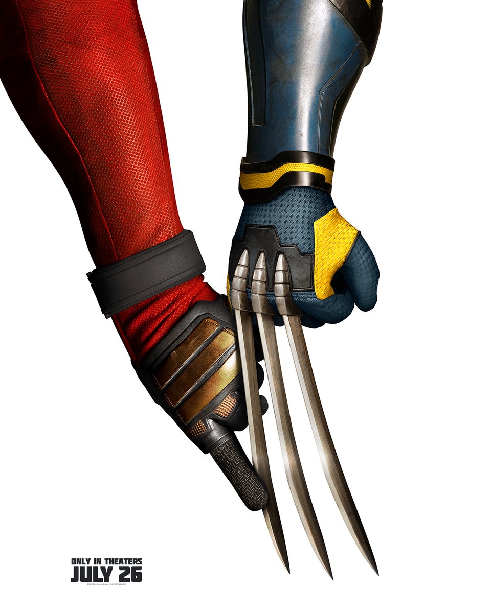 دست ولورین و ددپول در پوستر جدید فیلم Deadpool and Wolverine