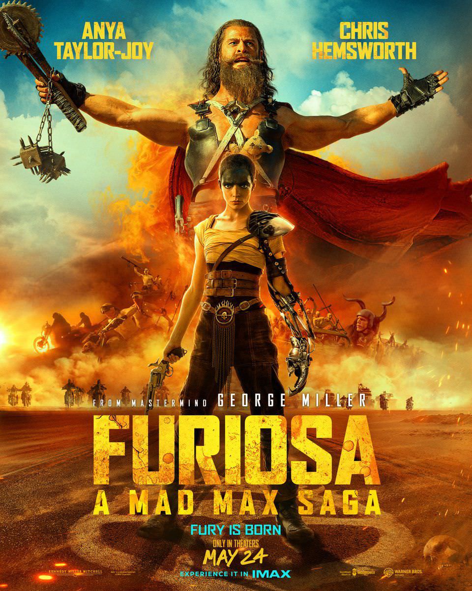 آنیا تیلور جوی و کریس همسورث در پوستر جدید Furiosa: A Mad Max Saga 