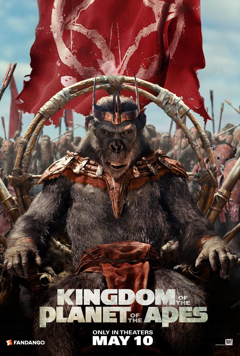 سلطنت میمون‌ها در پوستر جدید فیلم Kingdom of the Planet of the Apes